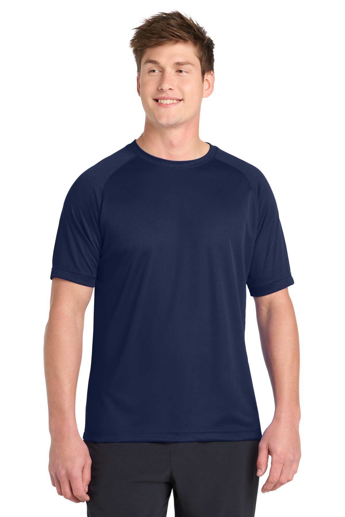 Sport-Tek Dry Zone Short Sleeve Raglan T-Shirt. T473 - True Navy