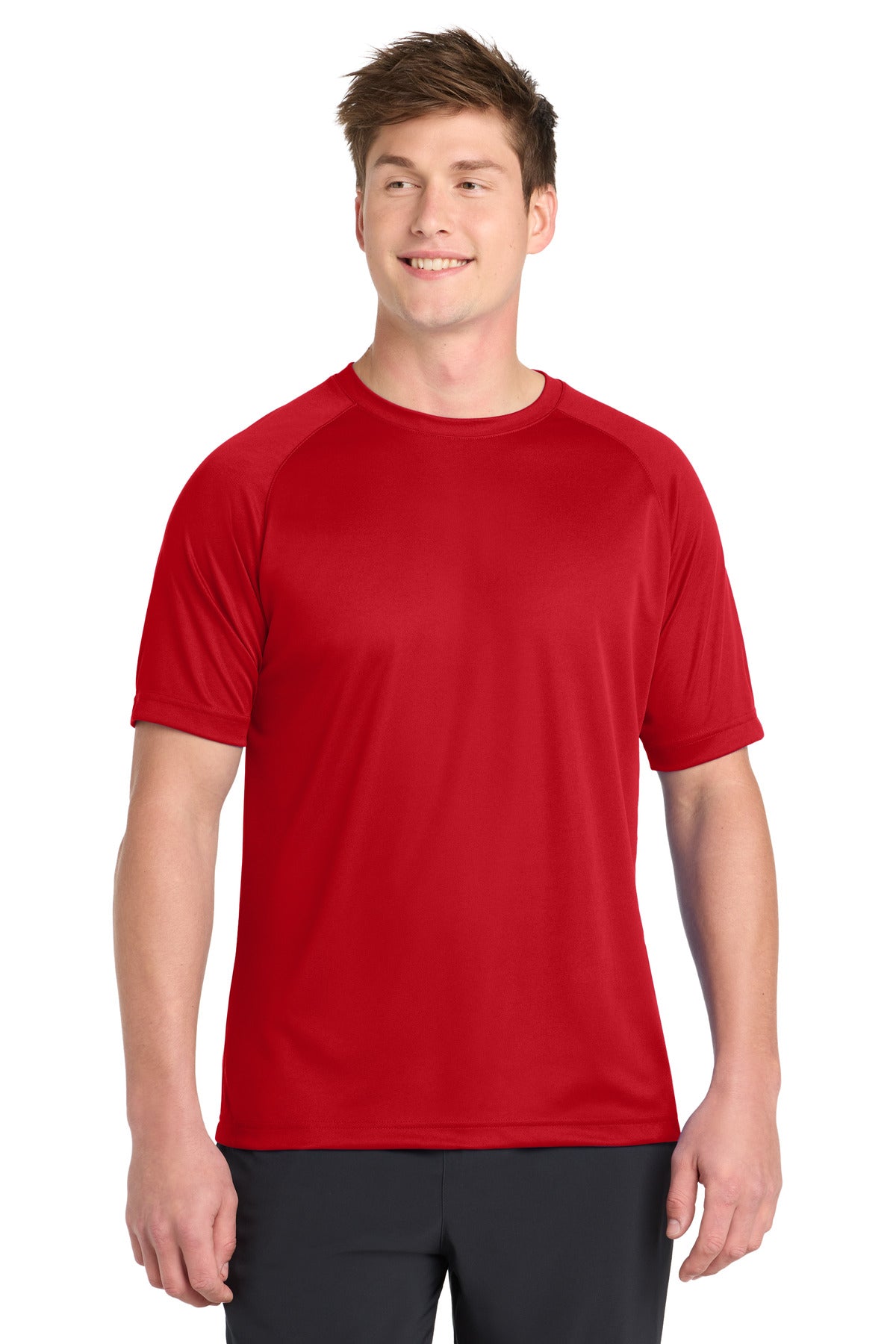 Sport-Tek Dry Zone Short Sleeve Raglan T-Shirt. T473 - True Red