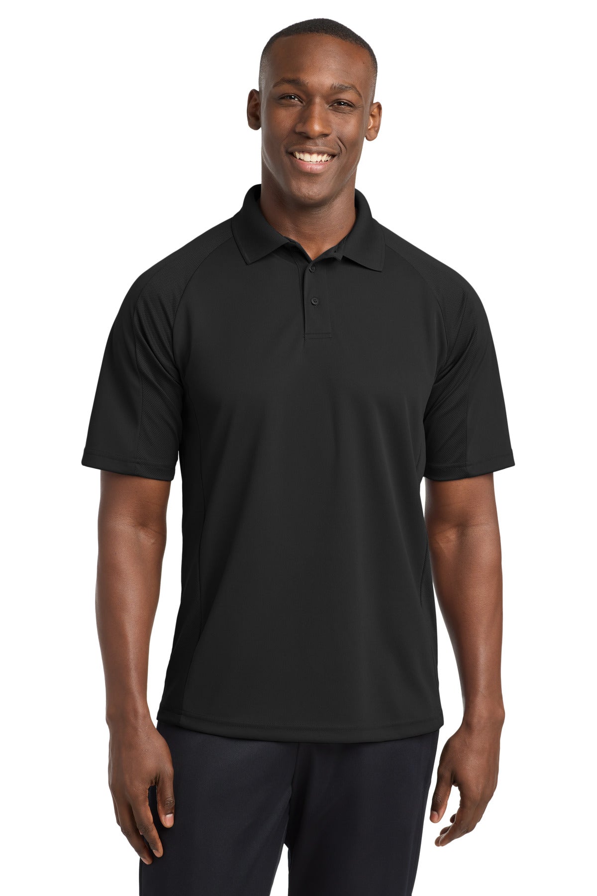 Sport-Tek Dri-Mesh Pro Polo. T474 - Black