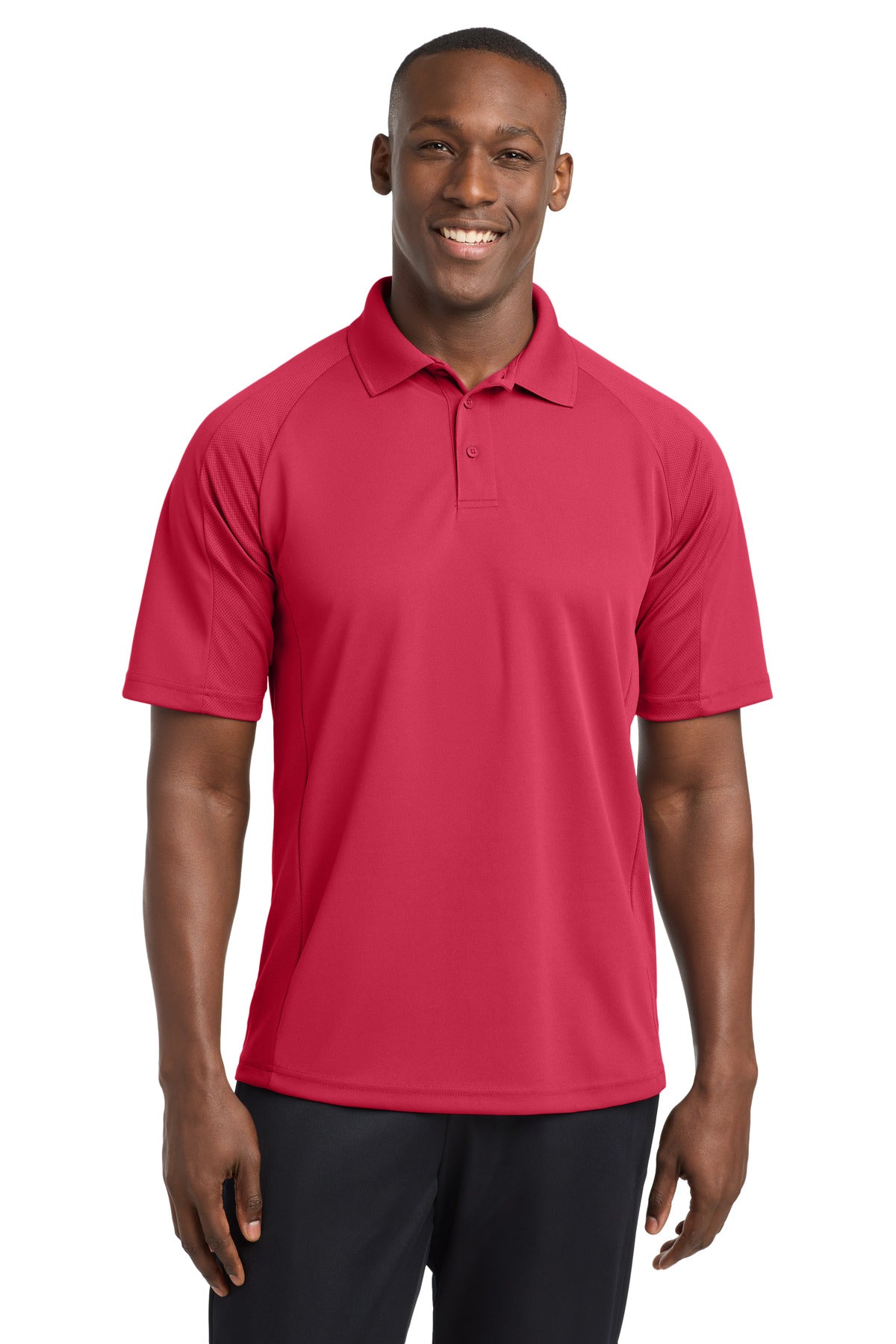 Sport-Tek Dri-Mesh Pro Polo. T474 - Engine Red