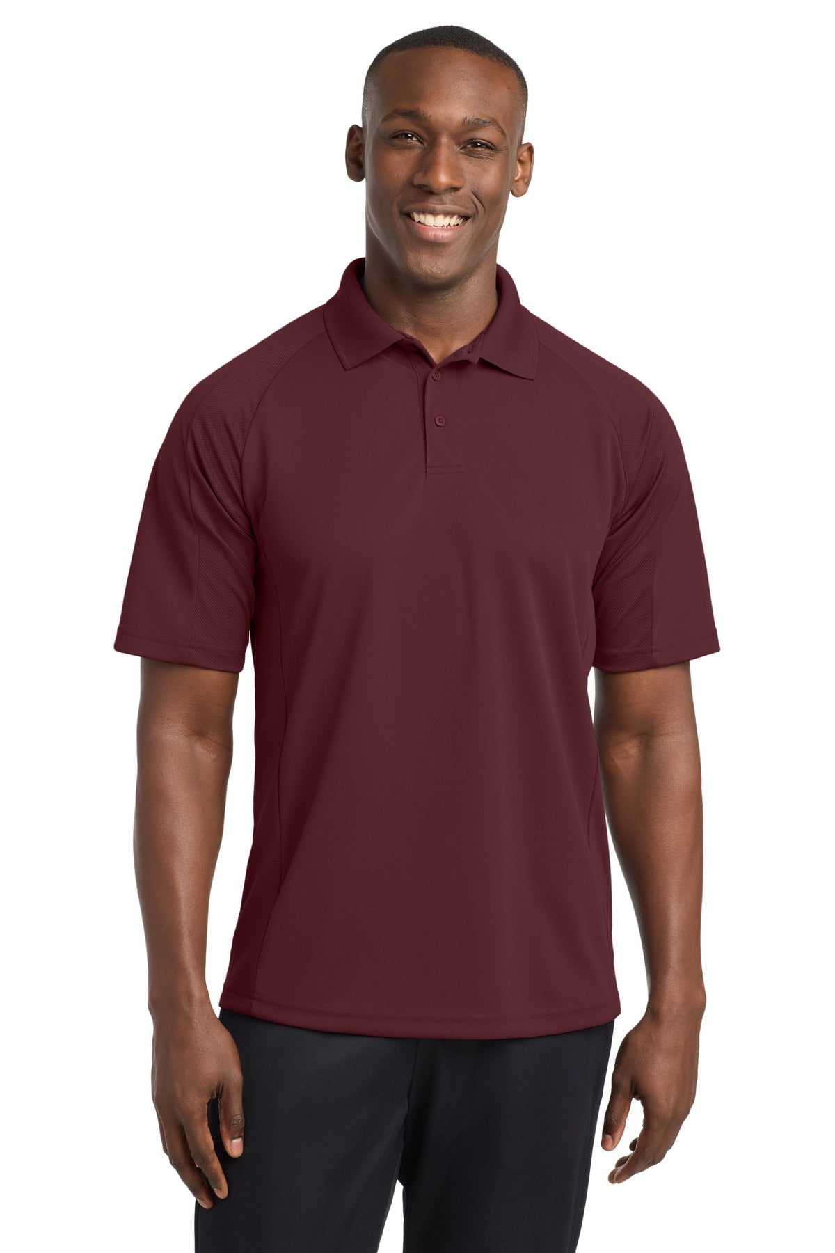 Sport-Tek Dri-Mesh Pro Polo. T474 - Maroon
