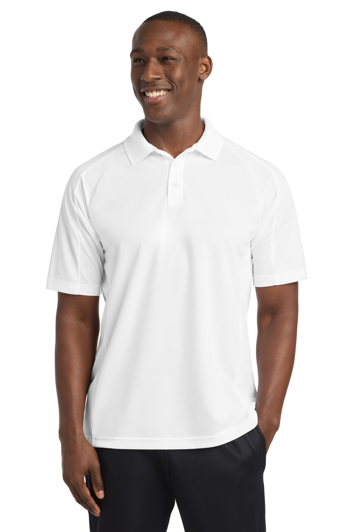 Sport-Tek Dri-Mesh Pro Polo. T474 - White
