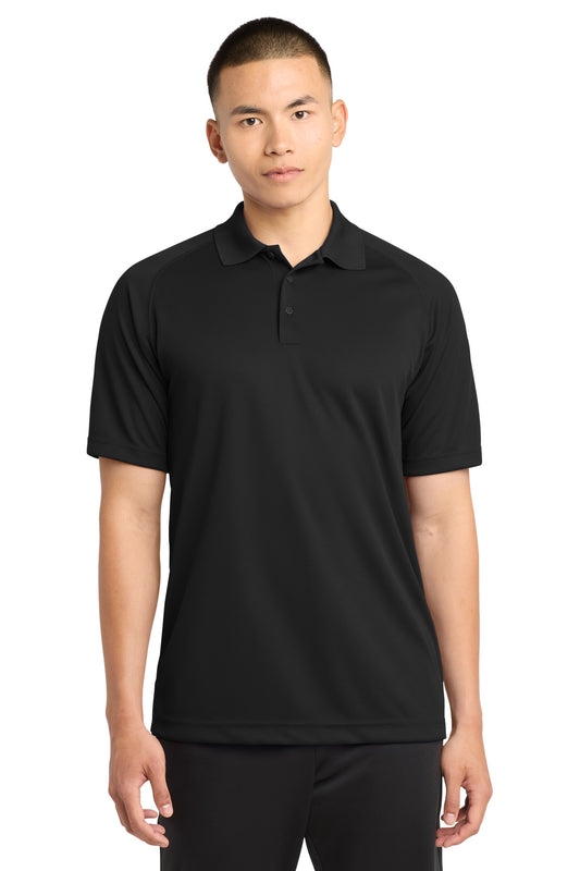 Sport-Tek Dry Zone Raglan Polo. T475 - Black