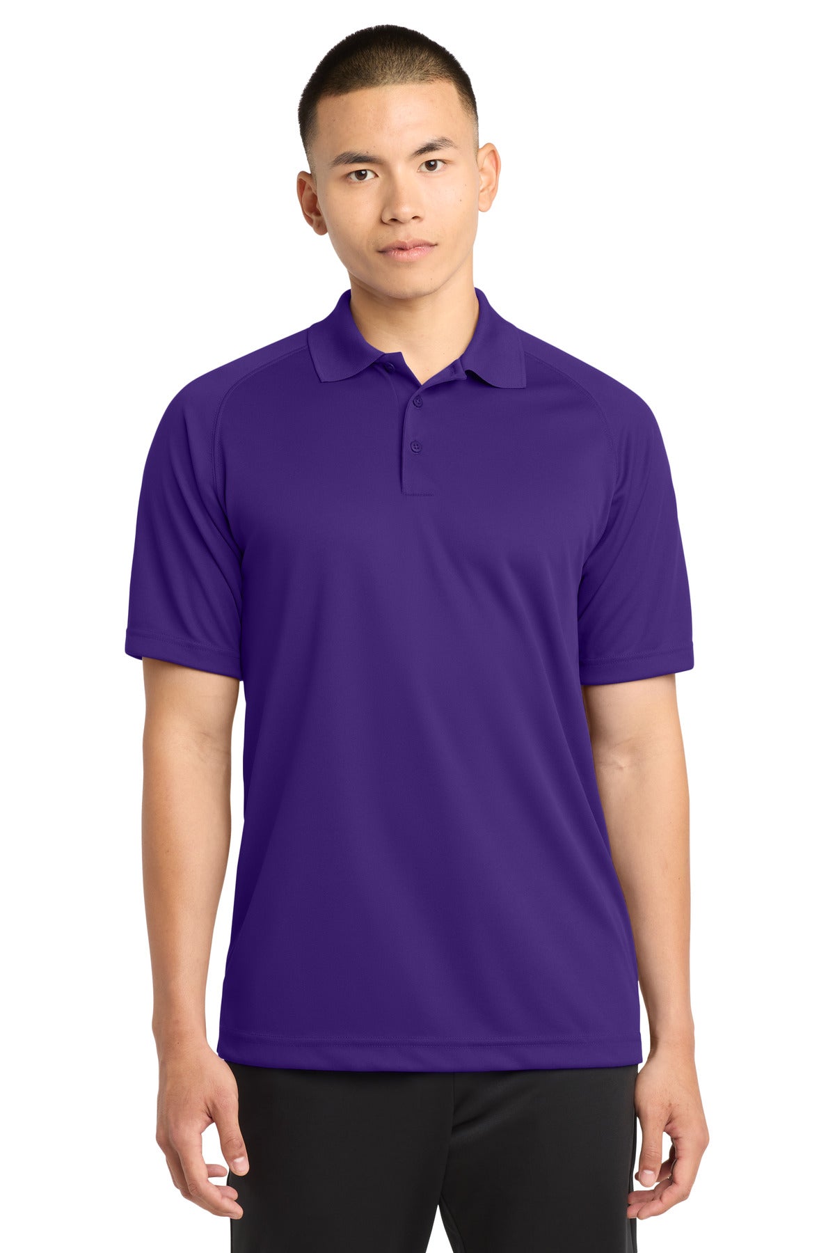Sport-Tek Dry Zone Raglan Polo. T475 - Purple