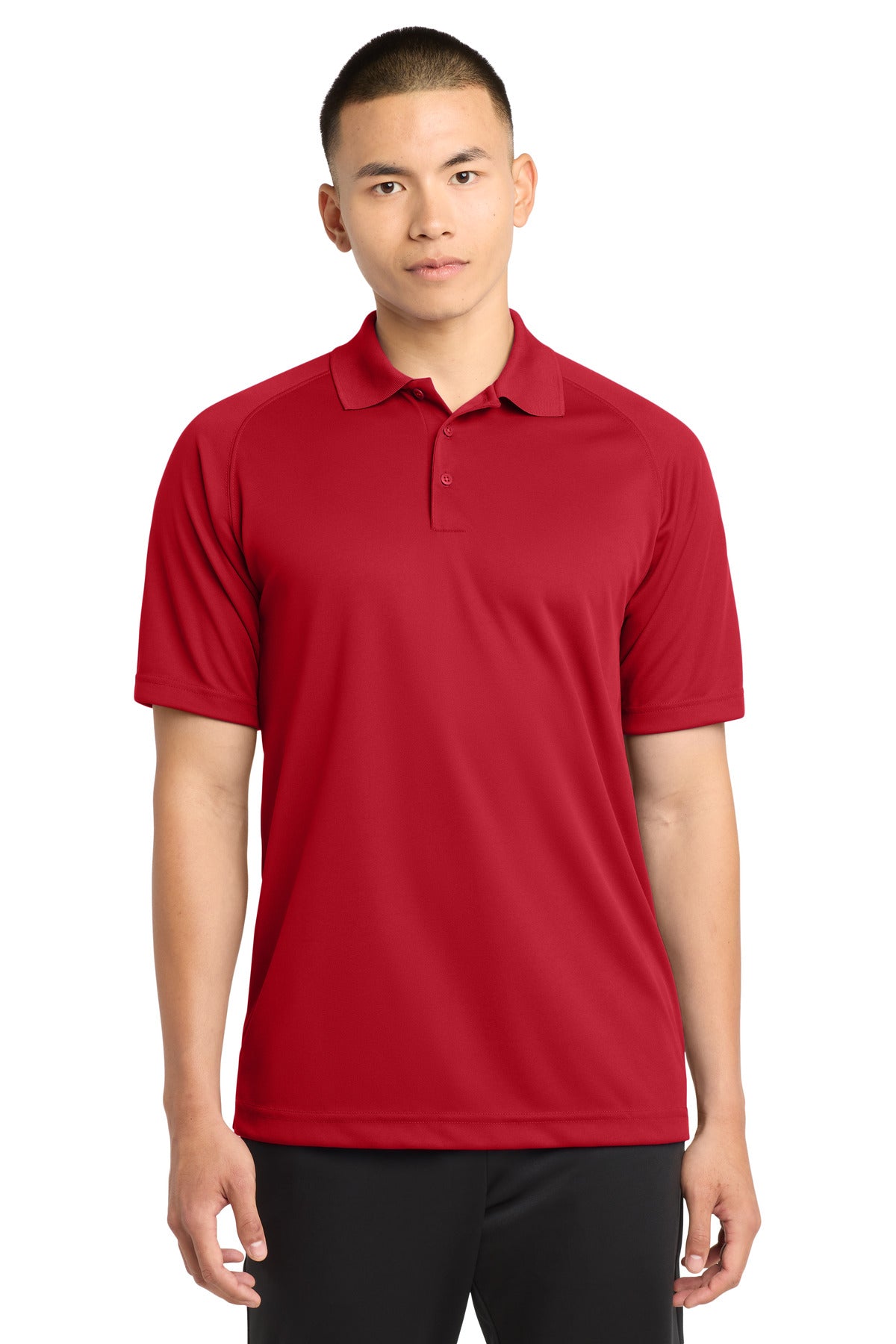 Sport-Tek Dry Zone Raglan Polo. T475 - True Red