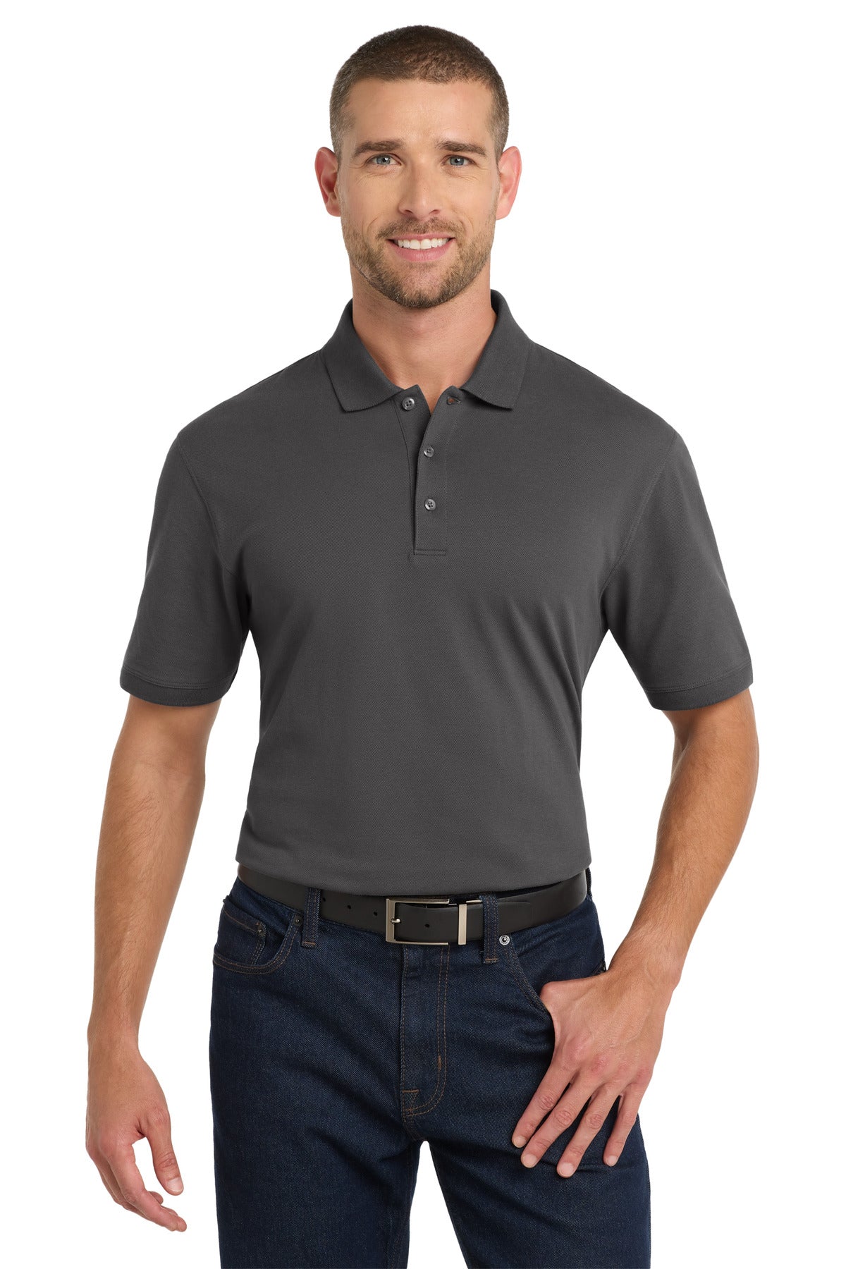 Port Authority Tall EZCotton Polo TK8000 - Sterling Grey