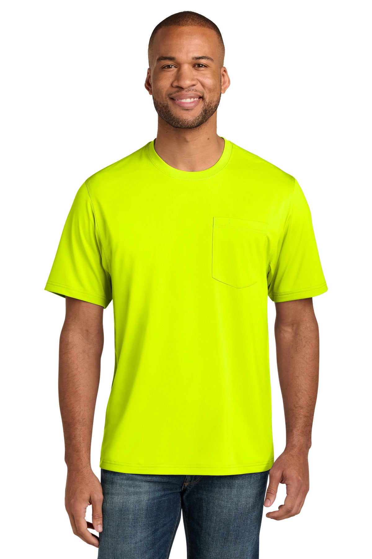 CornerStone Tall Workwear Pro Short Sleeve Pocket Tee TLCS440P - Safety Yellow