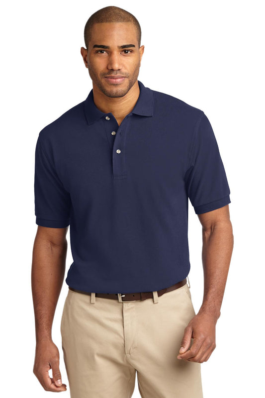 Port Authority Tall Heavyweight Cotton Pique Polo.  TLK420 - Navy