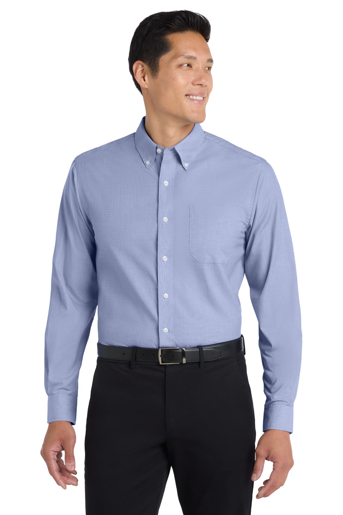 Port Authority Tall Crosshatch Easy Care Shirt. TLS640 - Chambray Blue
