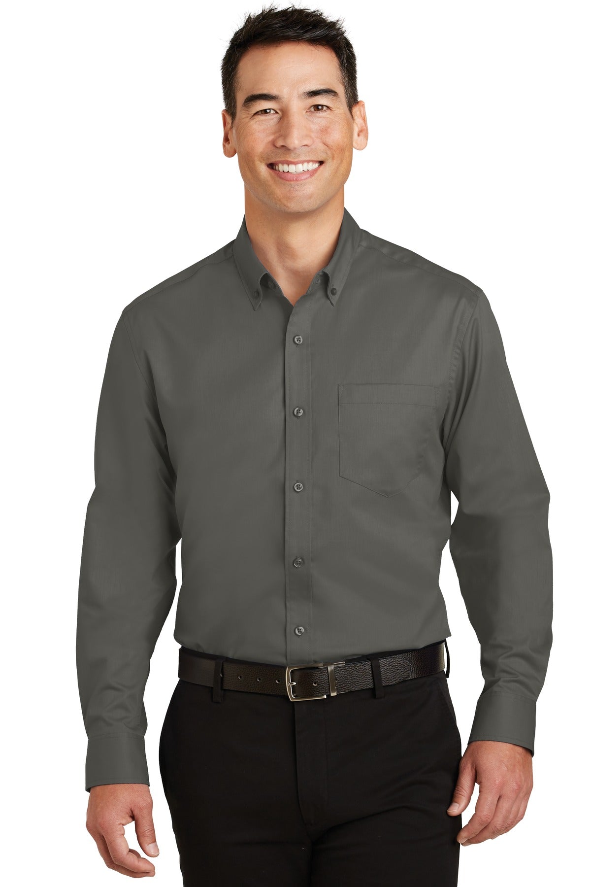 Port Authority Tall SuperPro Twill Shirt. TS663 - Sterling Grey
