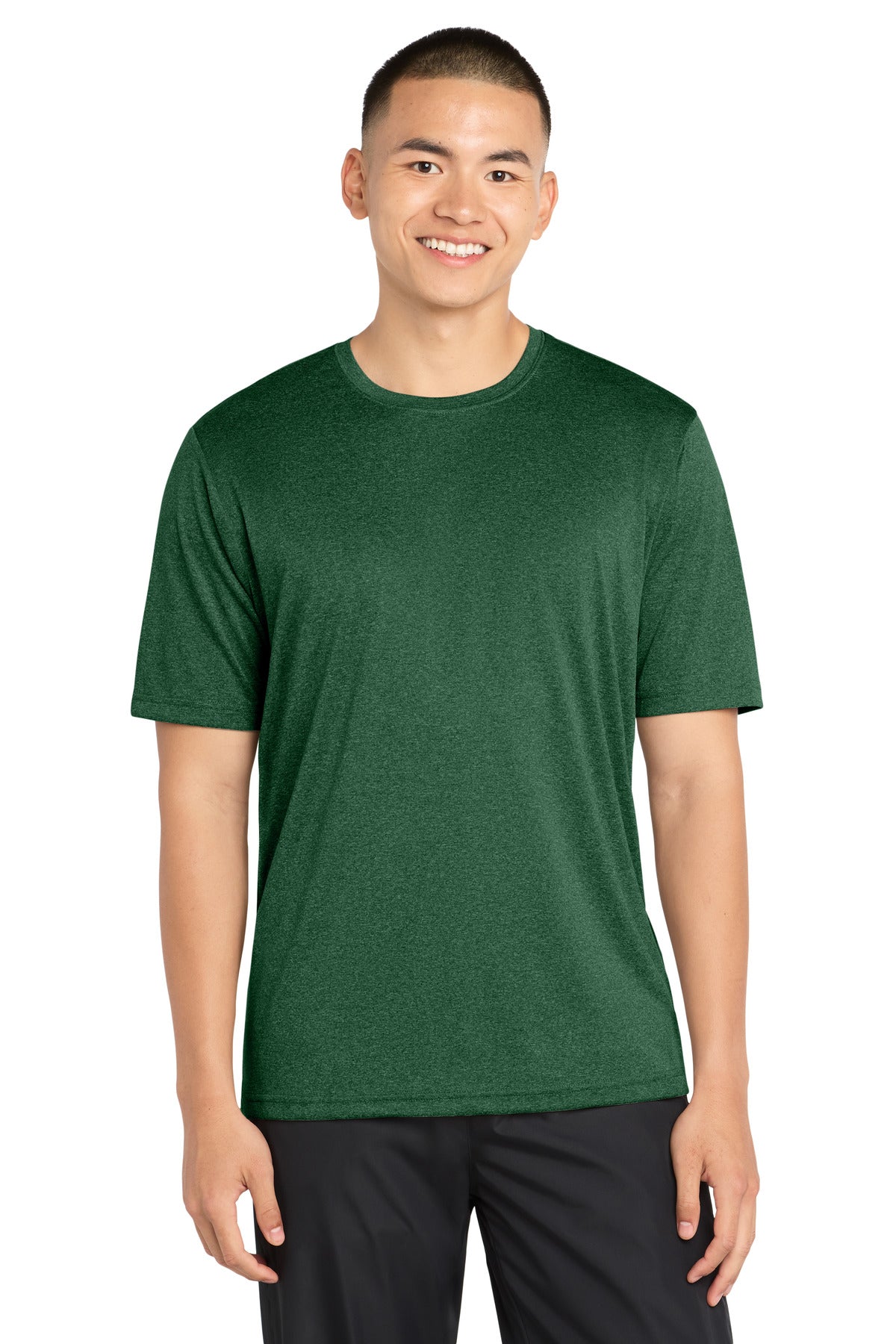 Sport-Tek Tall Heather Contender Tee. TST360 - Forest Green Heather