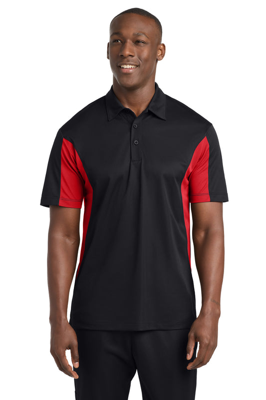 Sport-Tek Tall Side Blocked Micropique Sport-Wick Polo. TST655 - Black/ True Red