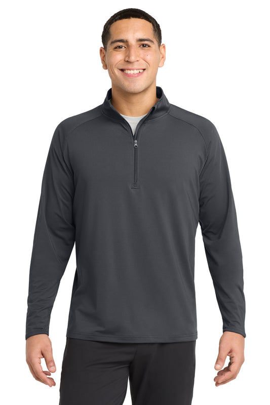 Sport-Tek Tall Sport-Wick Stretch 1/4-Zip Pullover. TST850 - Charcoal Grey
