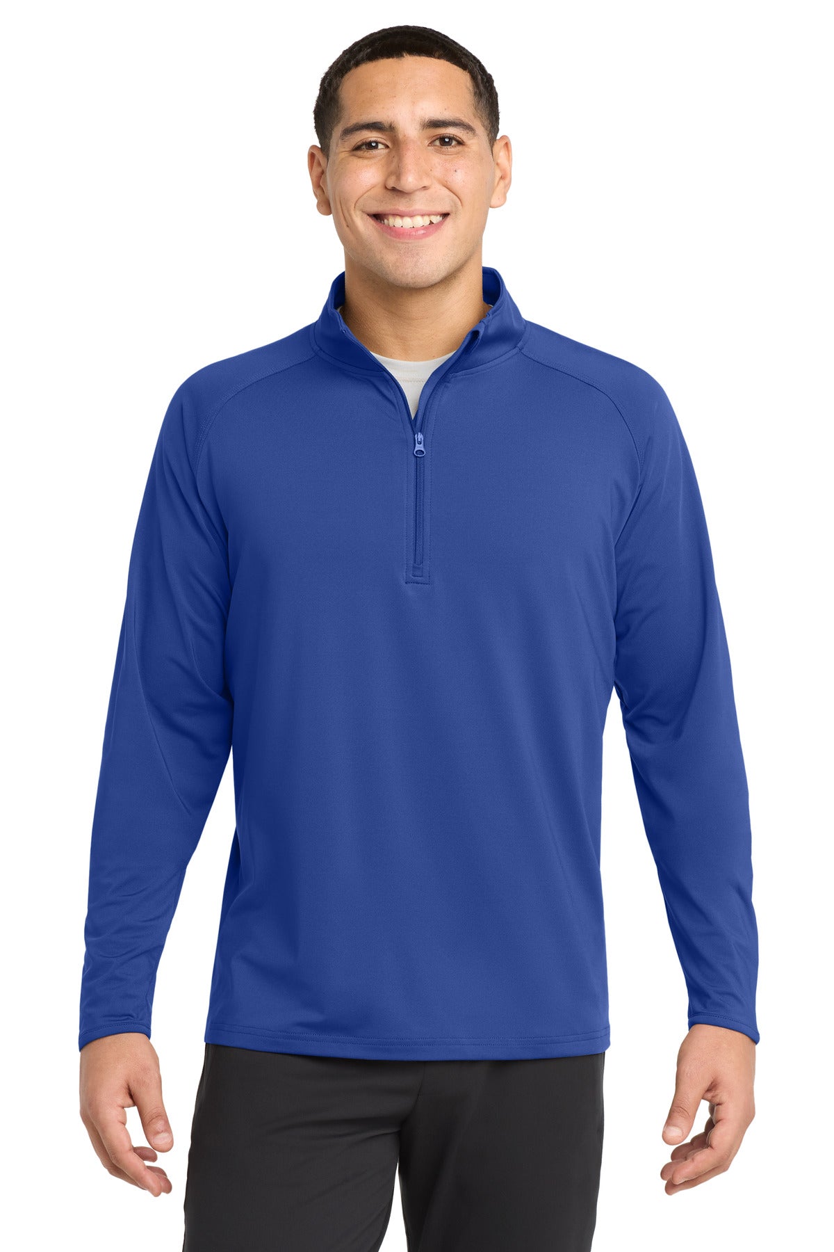 Sport-Tek Tall Sport-Wick Stretch 1/4-Zip Pullover. TST850 - True Royal