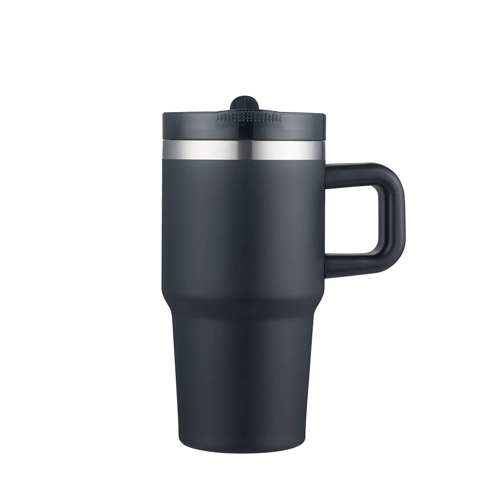 Slate 20 oz Handle Mug with Straw Lid