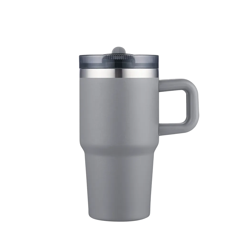 Slate 20 oz Handle Mug with Straw Lid