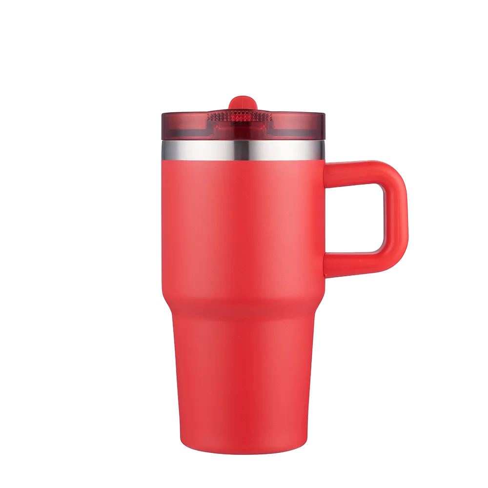 Slate 20 oz Handle Mug with Straw Lid
