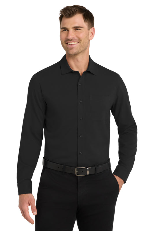 Port Authority  Long Sleeve Performance Staff Shirt W401 - Black