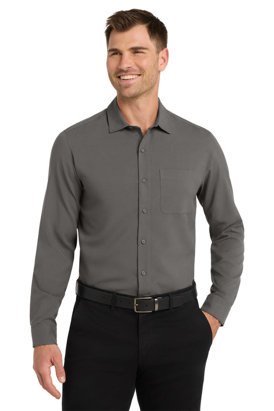 Port Authority  Long Sleeve Performance Staff Shirt W401 - Graphite