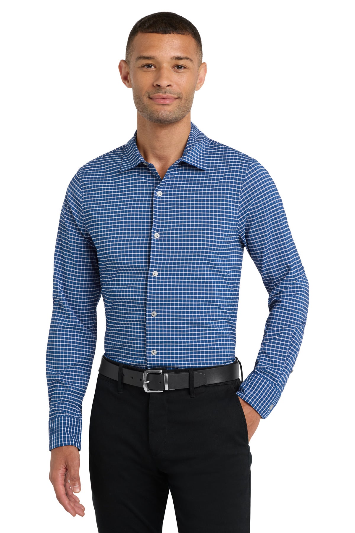 Port Authority  City Stretch Shirt W680 - True Blue/ White