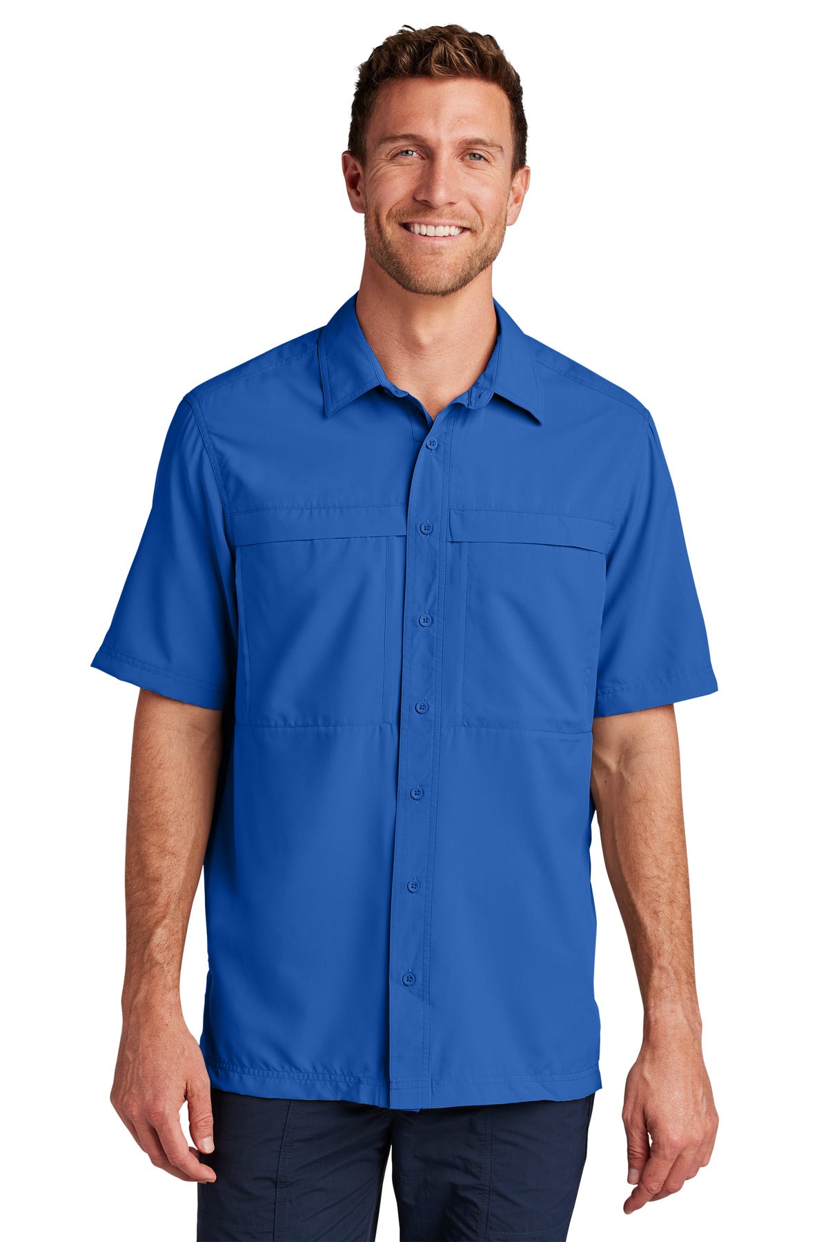 Port Authority Short Sleeve UV Daybreak Shirt W961 - True Royal