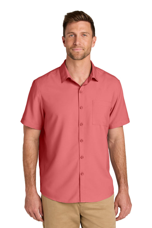 Port Authority Short Sleeve UV Dockside Shirt W963 - Coral Reef