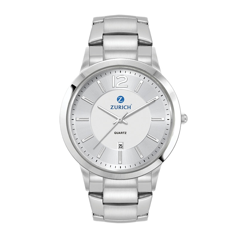 Men's Silver Stainless Steel 3 Hand