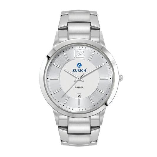 Men's Silver Stainless Steel 3 Hand