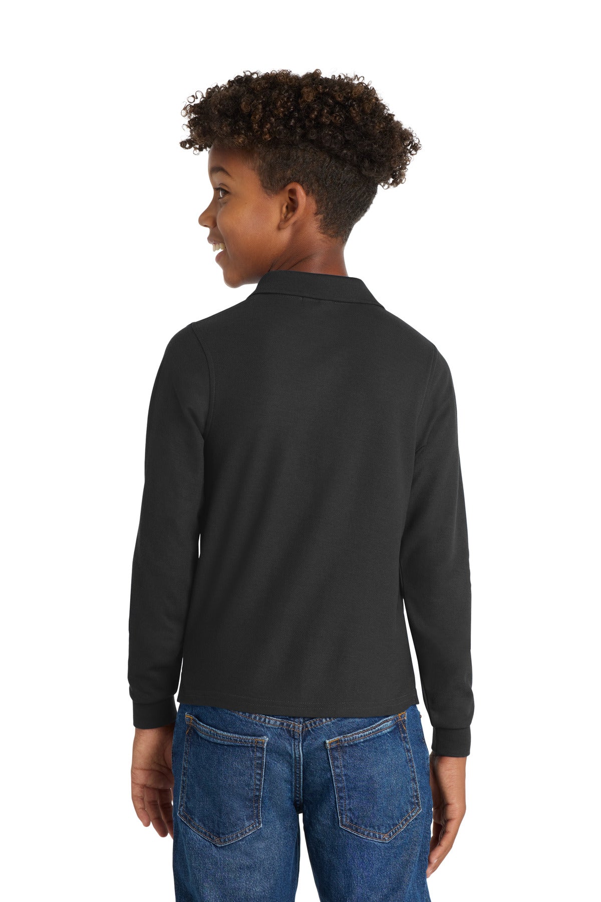 Port Authority Youth Long Sleeve Silk Touch Polo.  Y500LS