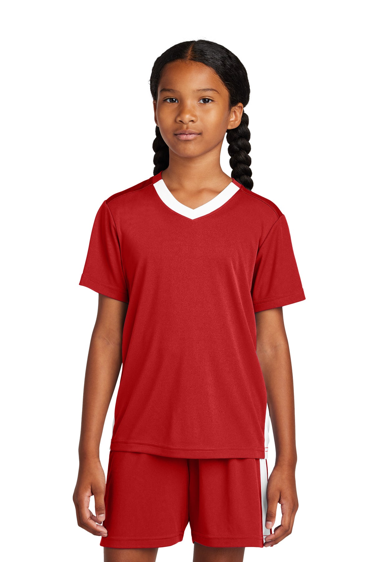 Sport-Tek Youth Competitor United V-Neck