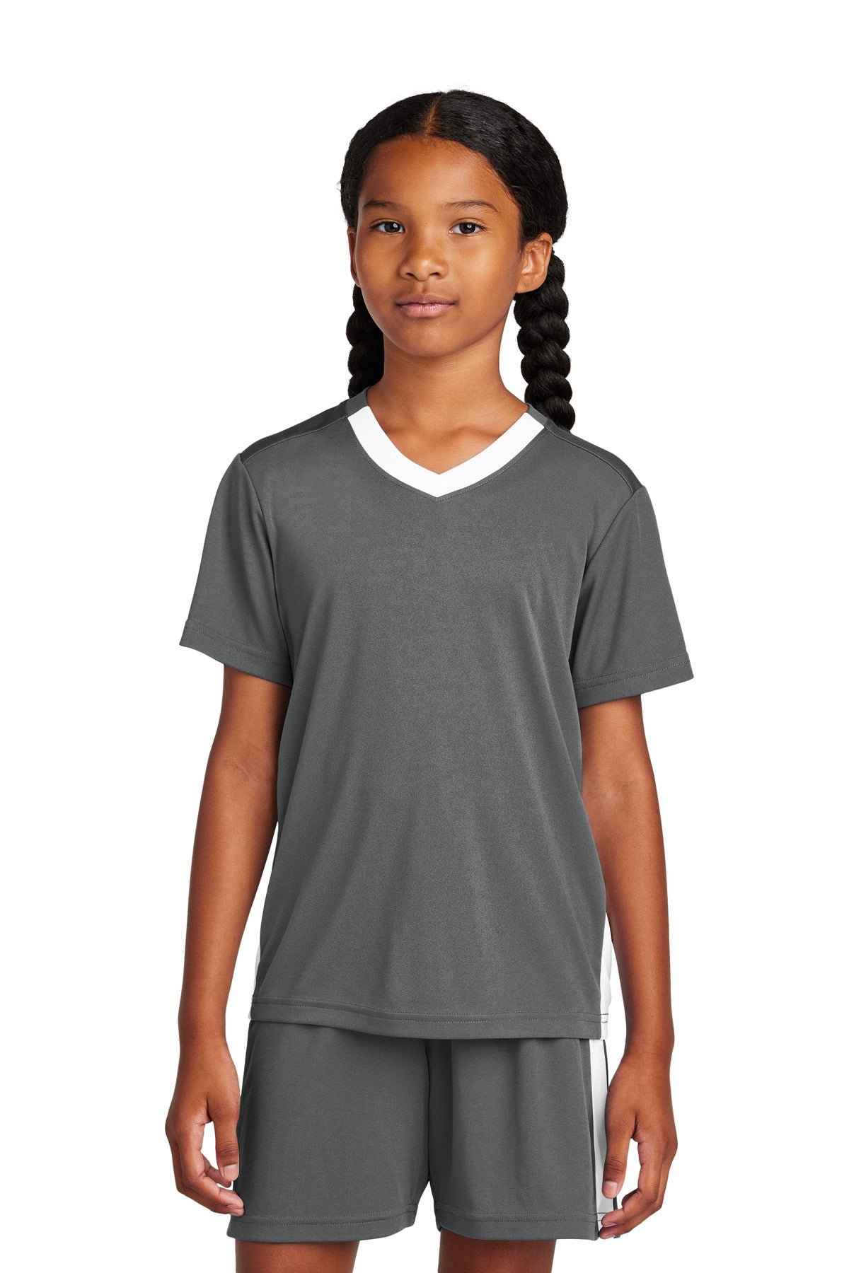 Sport-Tek Youth Competitor United V-Neck