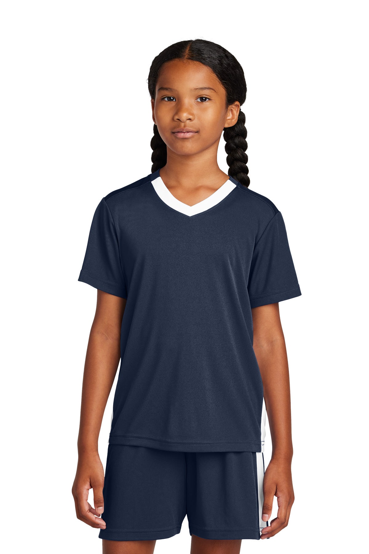 Sport-Tek Youth Competitor United V-Neck