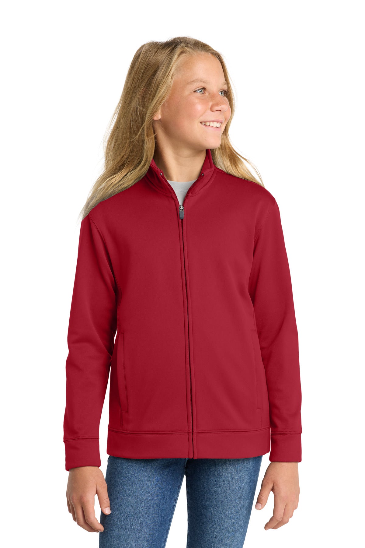 Sport-Tek Youth Sport-Wick Fleece Full-Zip Jacket
