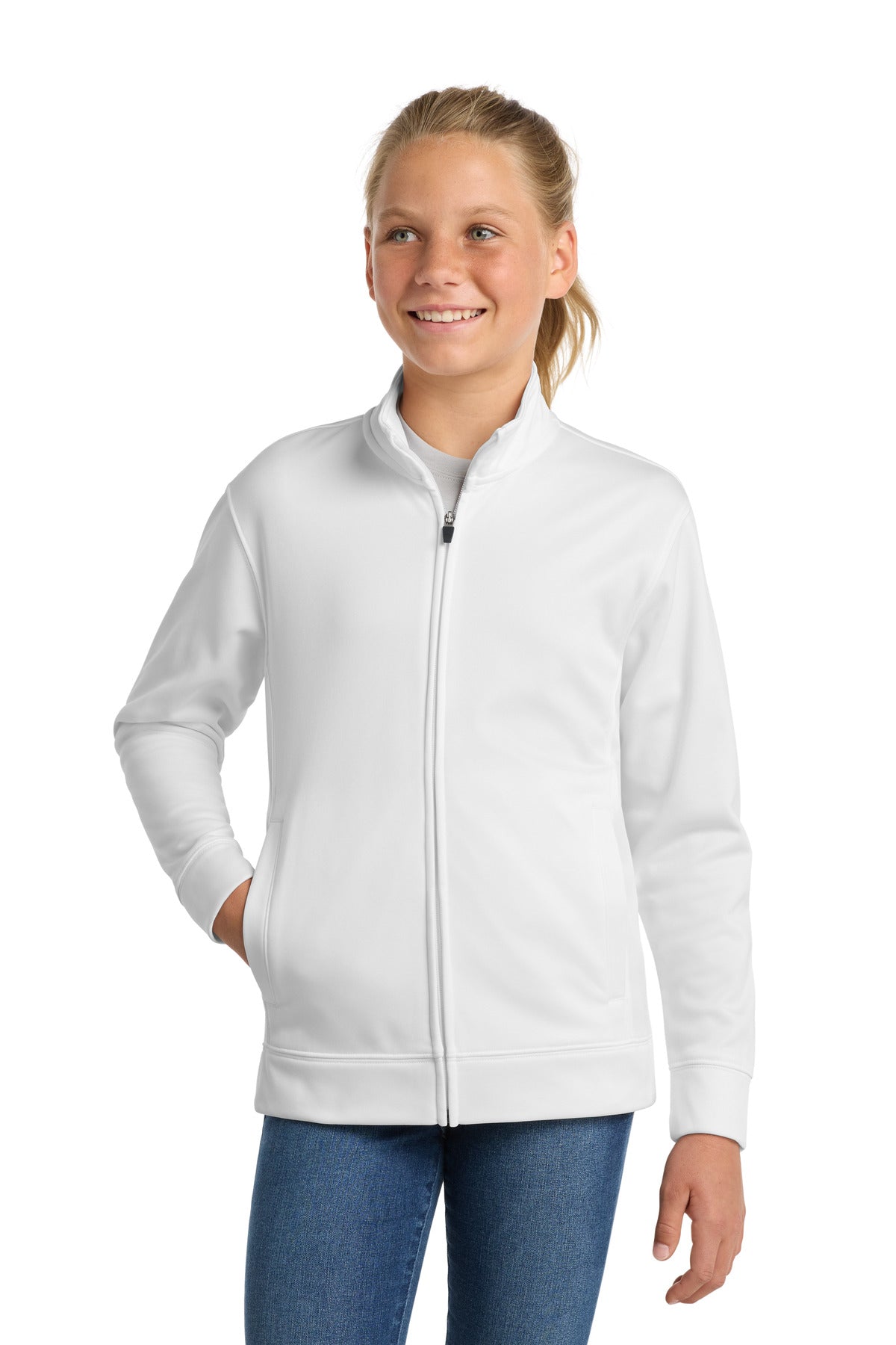 Sport-Tek Youth Sport-Wick Fleece Full-Zip Jacket