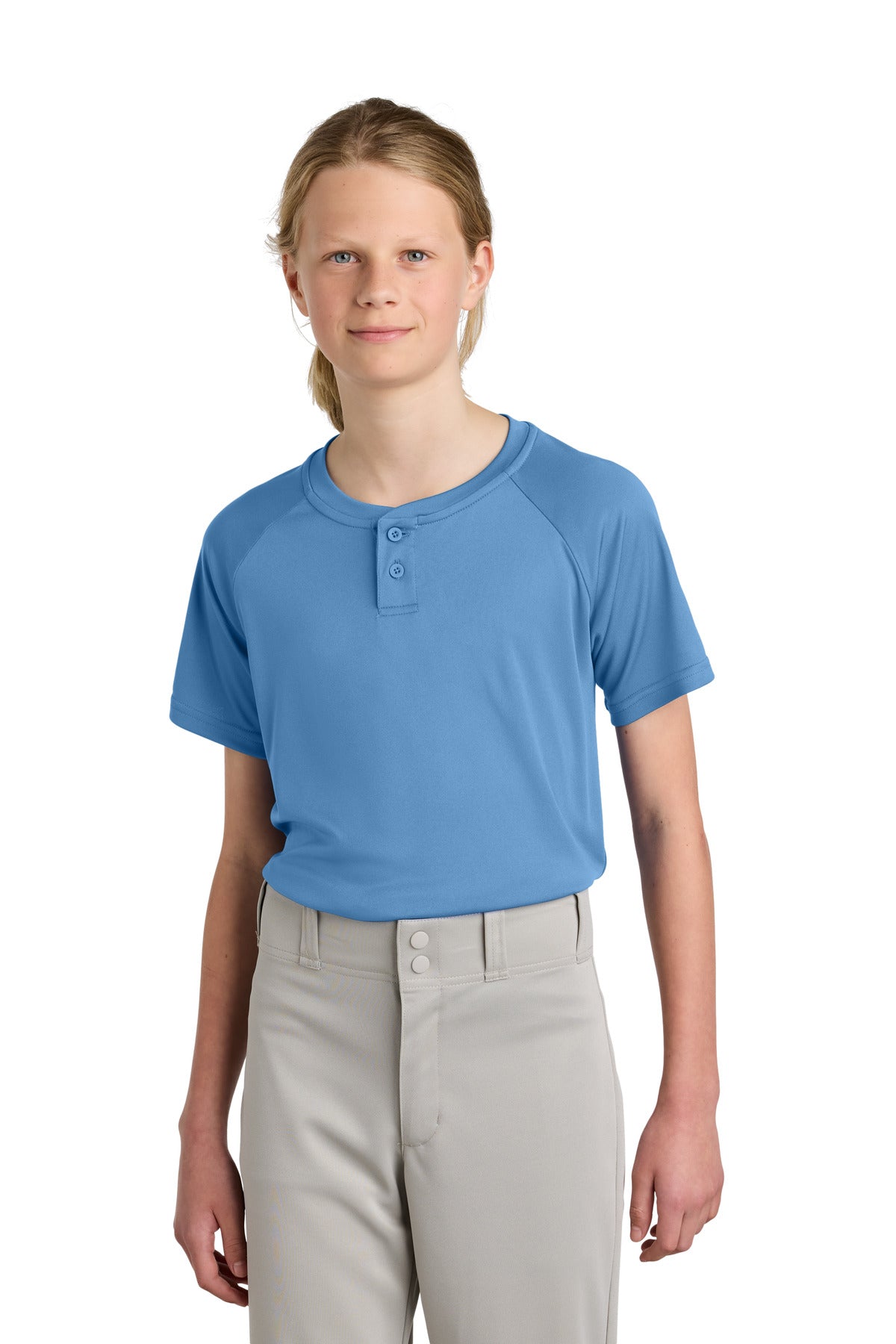 Sport-Tek Youth PosiCharge Competitor 2-Button Henley