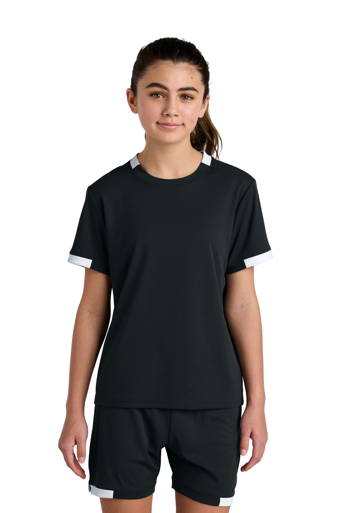 Sport-Tek Youth Club Short Sleeve Crew