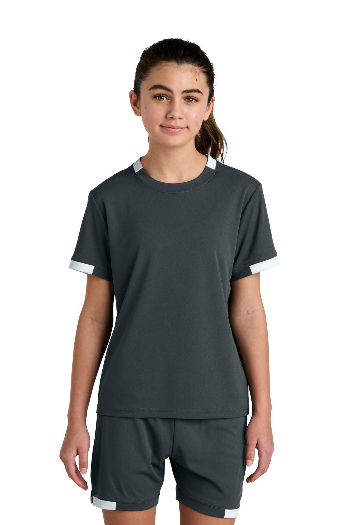 Sport-Tek Youth Club Short Sleeve Crew