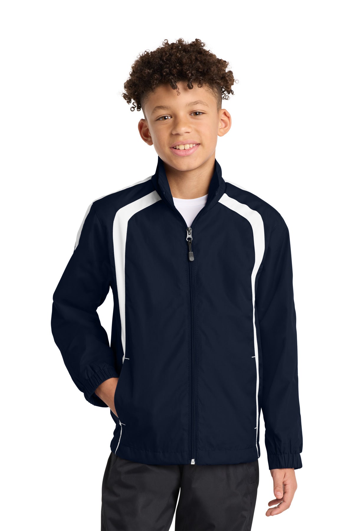 Sport-Tek Youth Colorblock Raglan Jacket