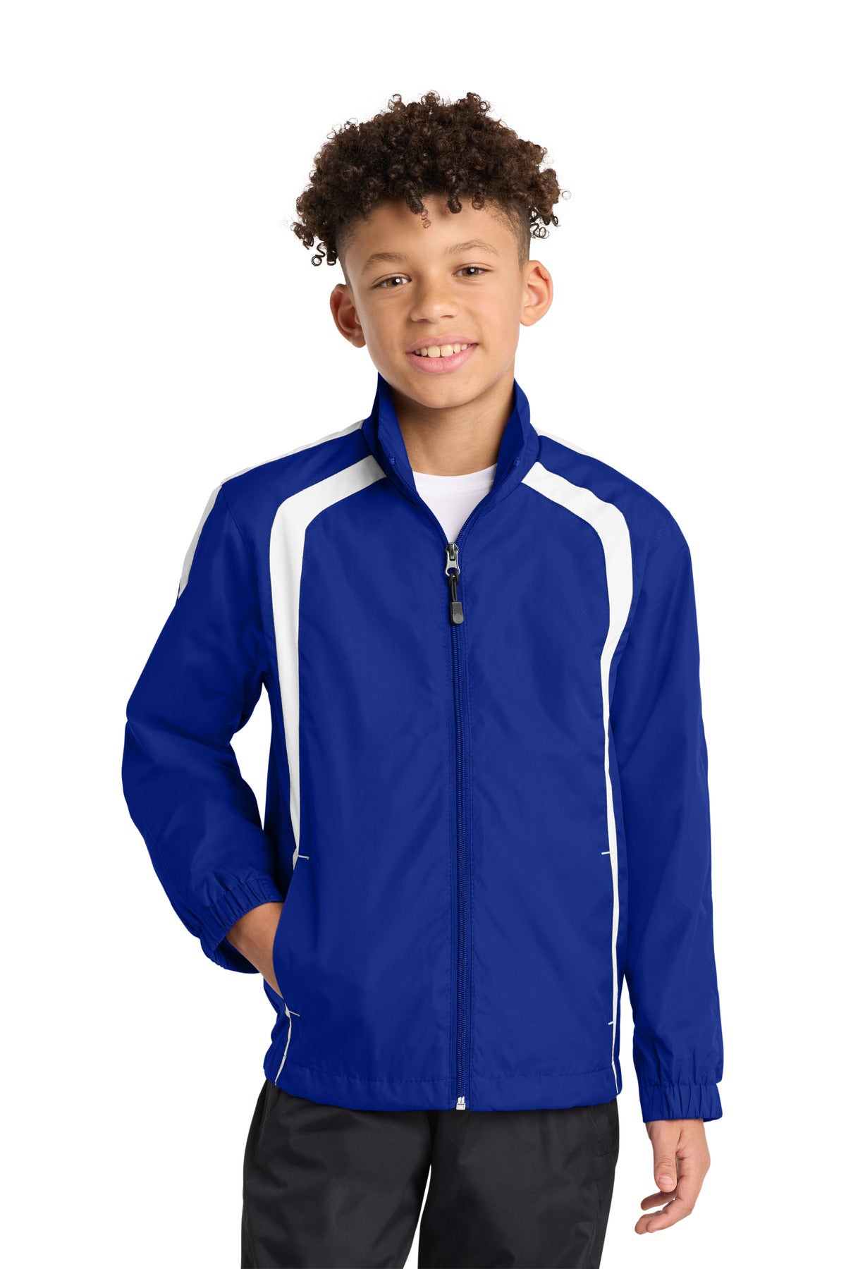 Sport-Tek Youth Colorblock Raglan Jacket