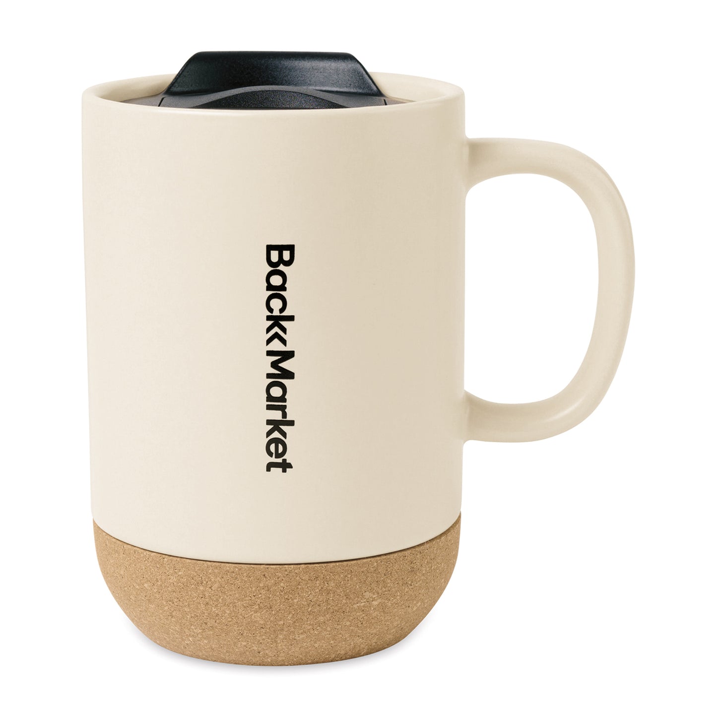 Valo Ceramic Lidded Mug - 14 Oz. - Bone