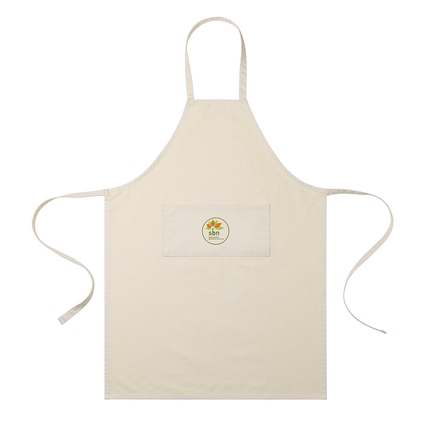 Recycled Cotton Bib Front Apron - AWARE™ - Natural