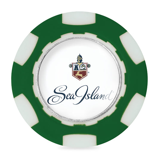 Ahead Poker Chip with Ball Marker - Green/White