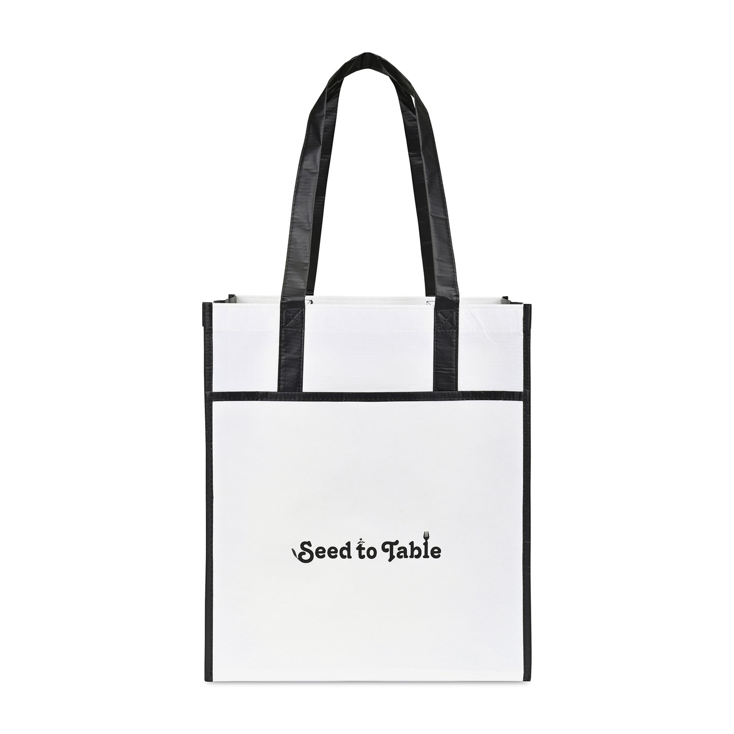 Harlow Laminated Recycled Non-Woven Shopper - Black