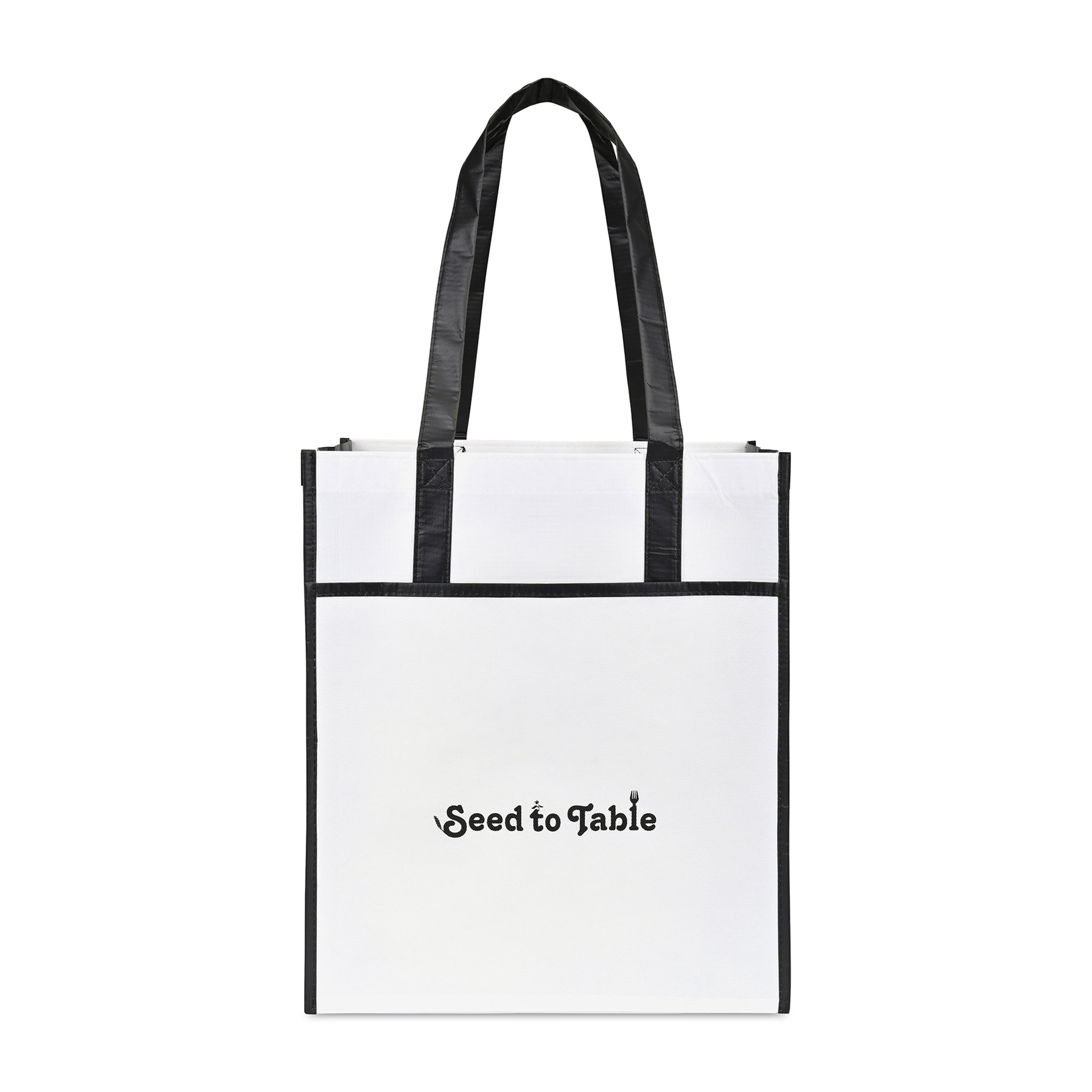 Harlow Laminated Recycled Non-Woven Shopper - Black