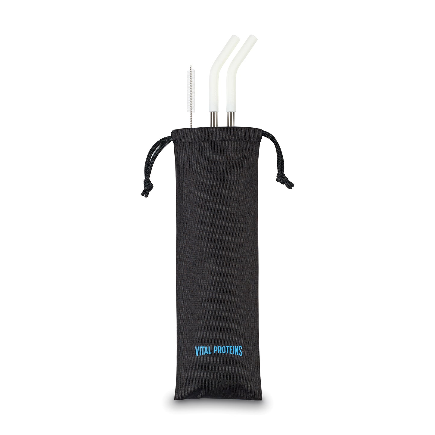 Aviana™ Poppy 2-Pack Stainless Straw Set - White
