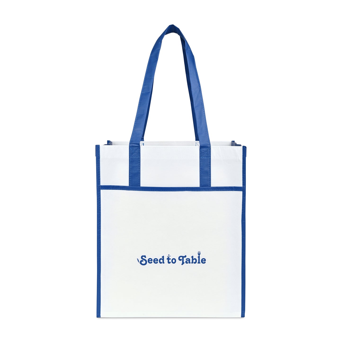 Harlow Laminated Recycled Non-Woven Shopper - Royal Blue