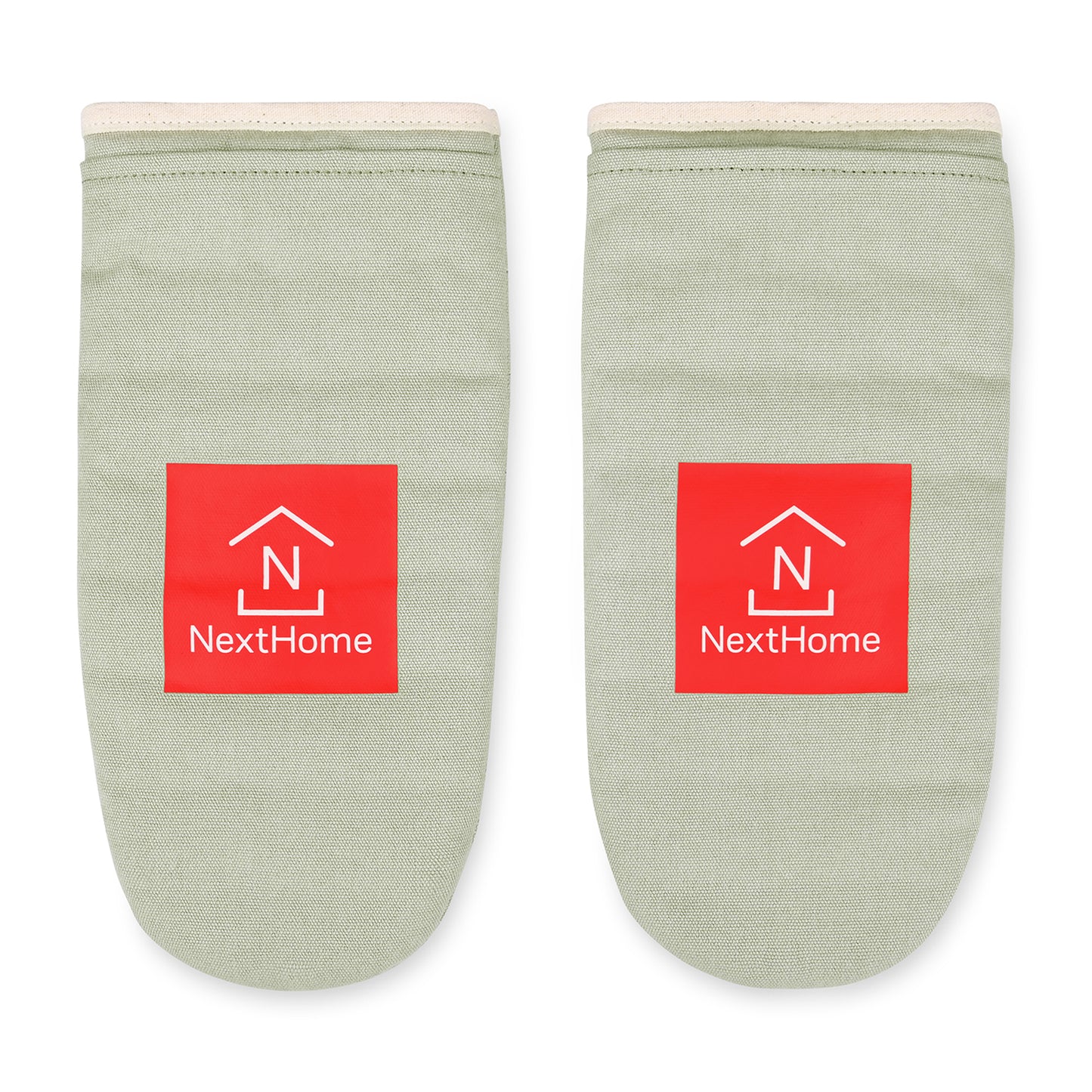 La Cuisine Recycled Cotton Oven Mitt Set - AWARE™ - Light Grey