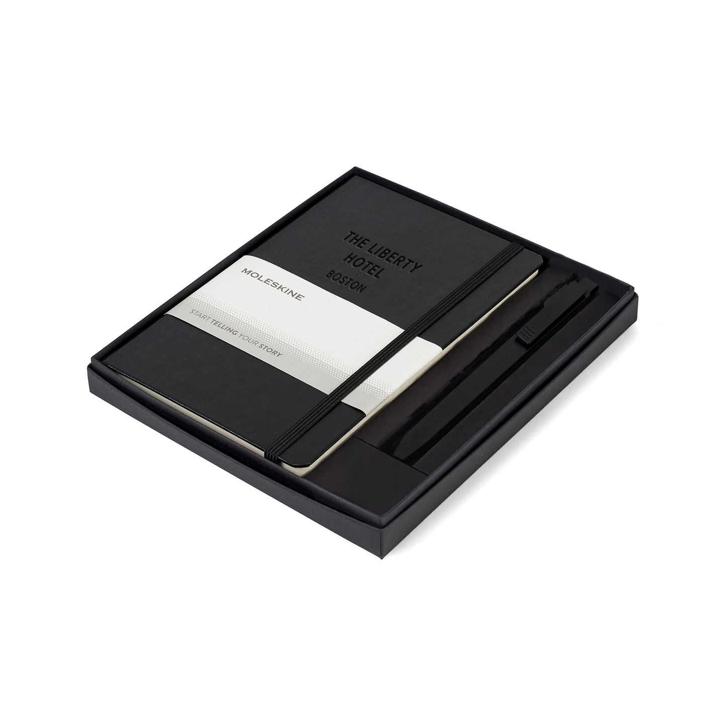 Moleskine® Medium Notebook and GO Pen Gift Set - Black