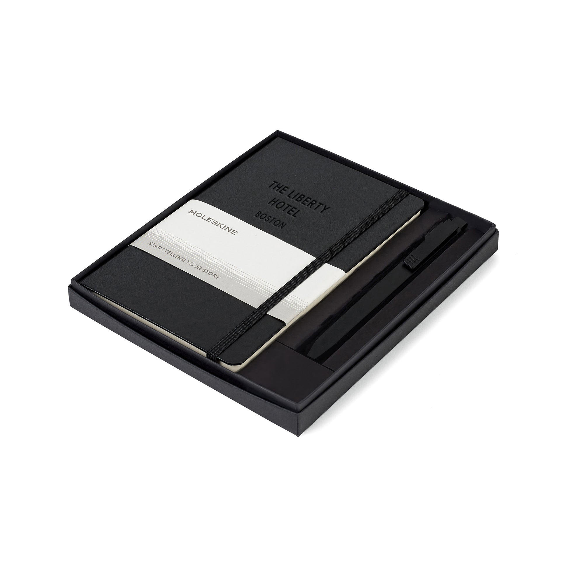Moleskine® Medium Notebook and GO Pen Gift Set - Black