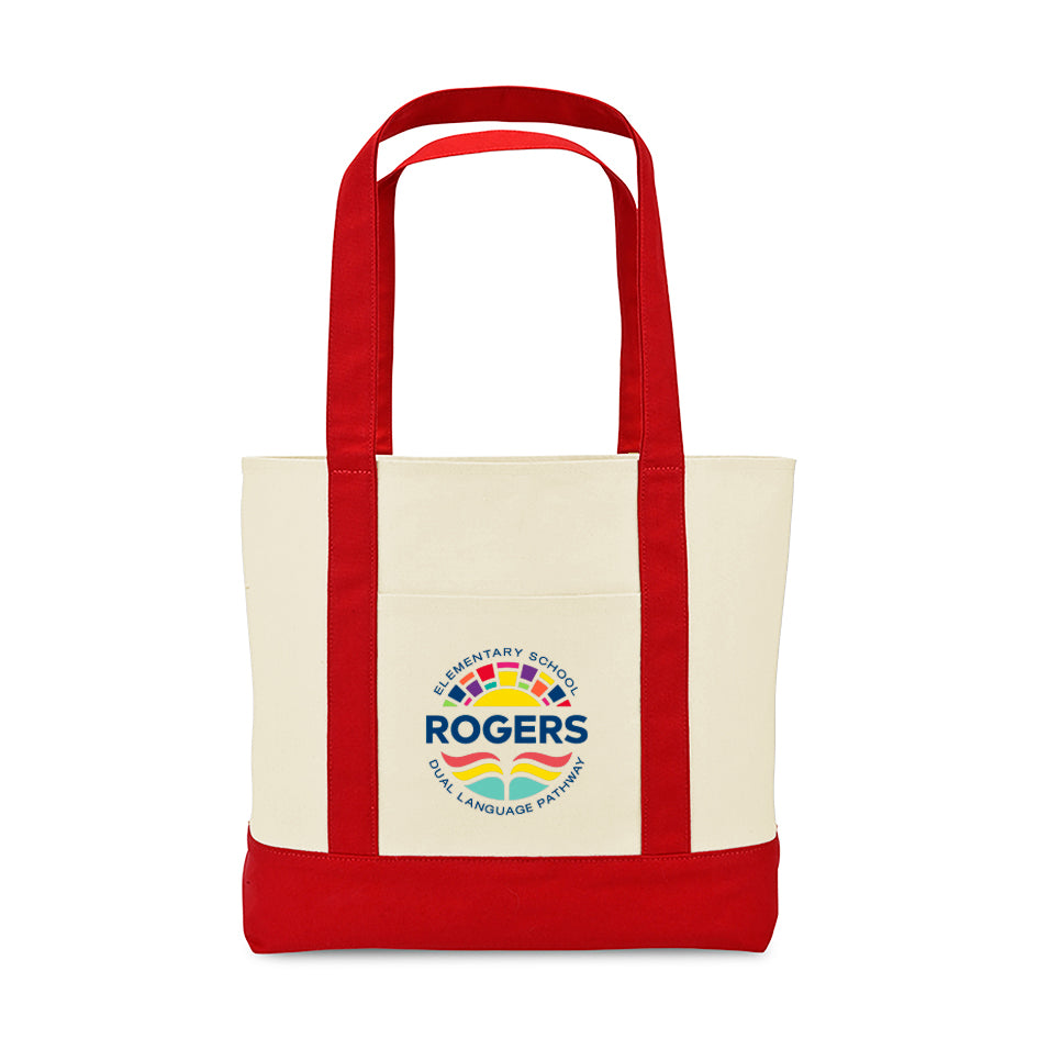 Large Canvas Tote - Red